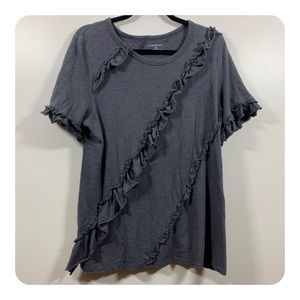 Lane Bryant | Short Sleeve Ruffle Front Tee | E6